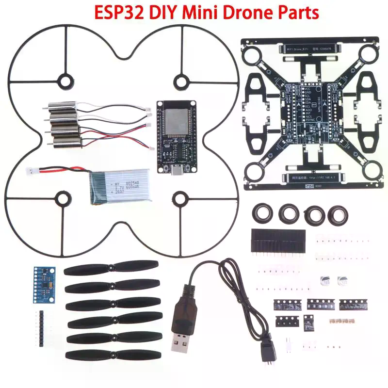 Drone Kit Octocopter - ESP32 Open-Source Mini-Drohnen-Kit, DIY Selbstbau-Quadcopter Komplettes