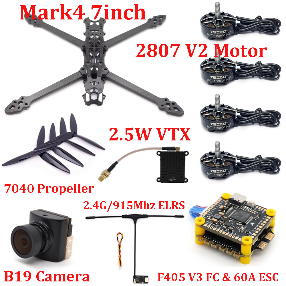 Mark4 7-Zoll-Rahmenkit F405 V3 – Drone Kit Build Yourself Bewertung und Preis